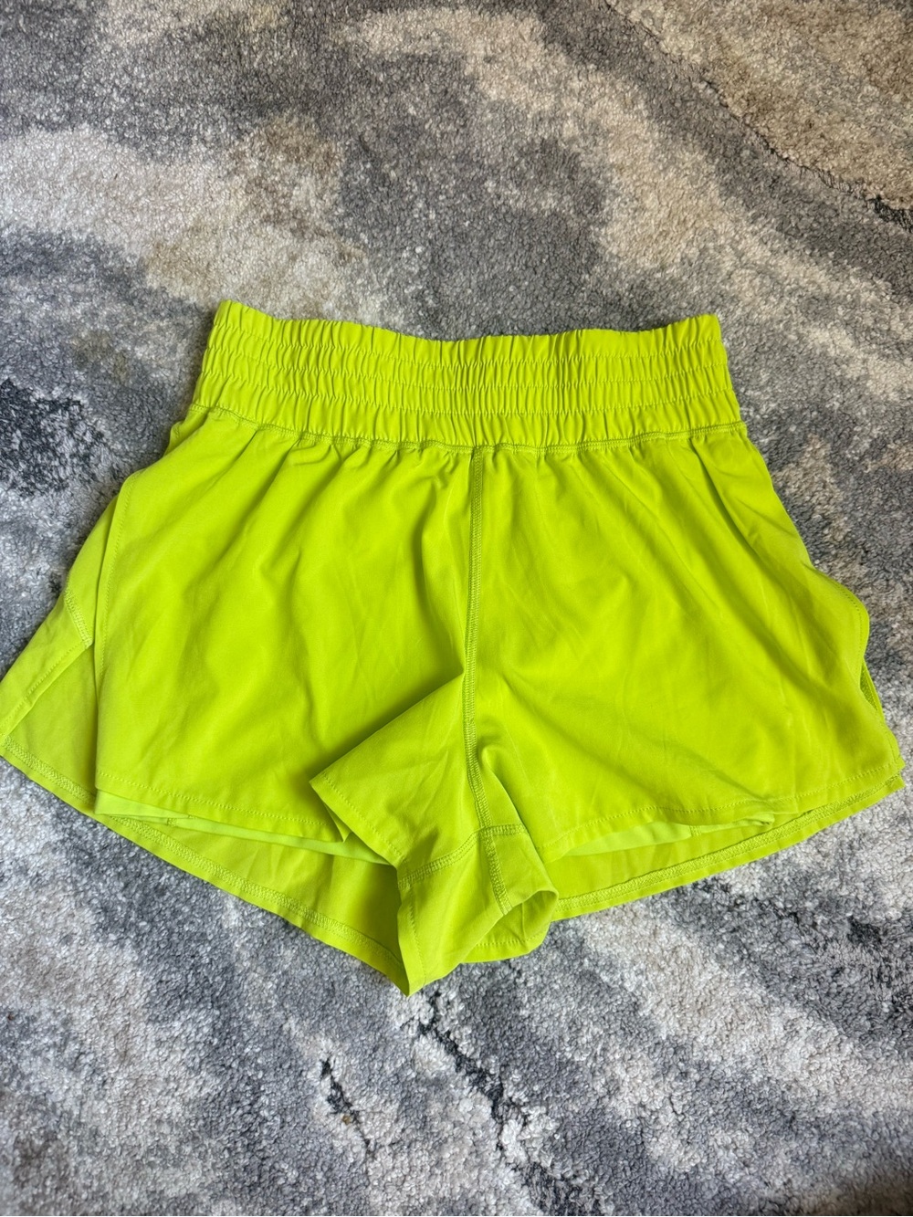 90 Degree By Reflex Neon Lime Athletic Shorts